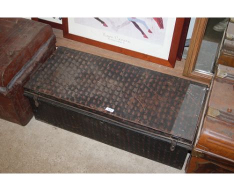 A tin trunk
