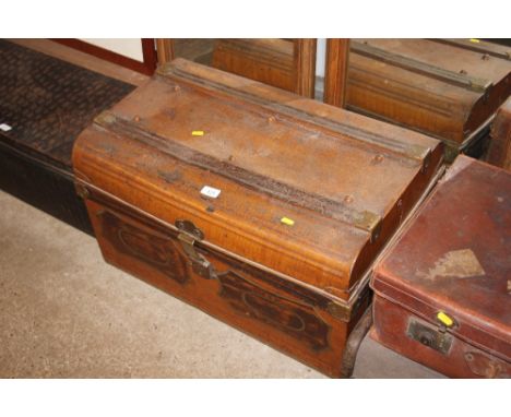 A tin trunk