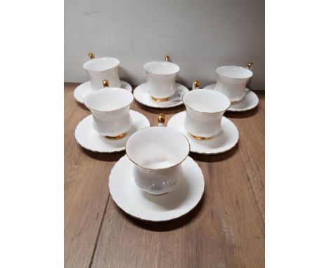 12 PIECES OF ROYAL ALBERT VAL DOR TEA WARE 6 CUPS AND 6 SAUCERS