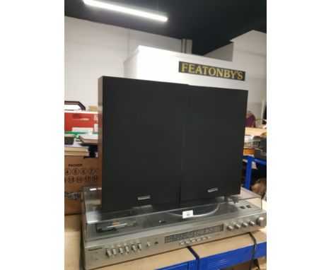 PANASONIC RECORD PLAYER TOGETHER WITH A PAIR OF PANASONIC SPEAKERS