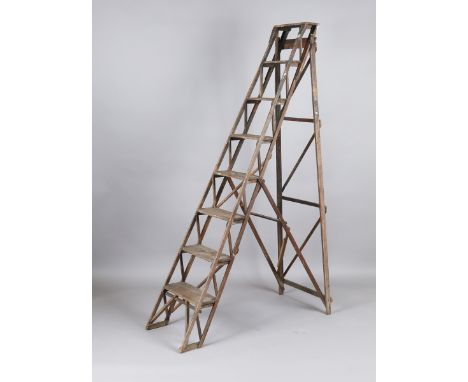 A Hatherley 'Lattistep' step ladder, height 204cm, width 44cm.Buyer’s Premium 29.4% (including VAT @ 20%) of the hammer price