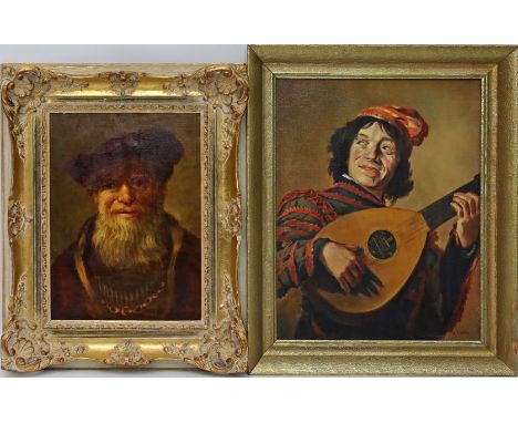 3 Portraits (20. Jh.) Verschiedene Darstellungen und Künstler. Öl/Lwd. bzw. Platte. 40x 30 bis ca. 50x 40 cm. R. 