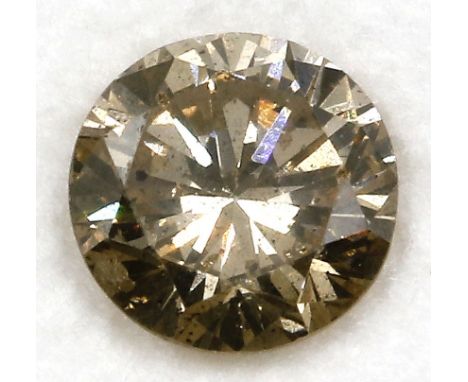Cognacfarbener Brillant, 0,36 ct. Light brown/pi.