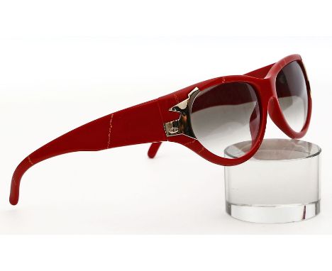 Vintage-Sonnenbrille, Christian Dior. Rotes Kunststoffgestell. Christian Dior Made in Germany.