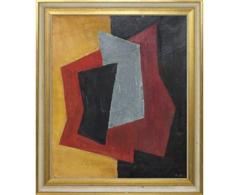 Monogrammist A.K. (um 1965) Komposition. Öl/Lwd. (l. besch.), re. u. monog. und dat. (19)65. 60x 50 cm. R.