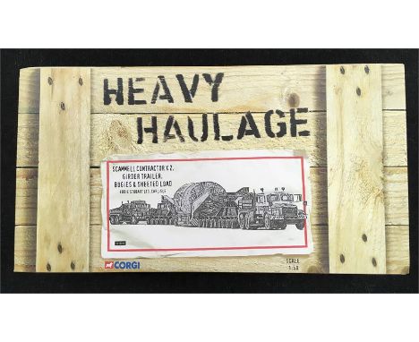 Corgi Heavy Haulage CC12305 Eddie Stobart Ltd. 1/50 scale set comprising Scammell Contractor x 2, Girder Trailer, Bogies & Sh