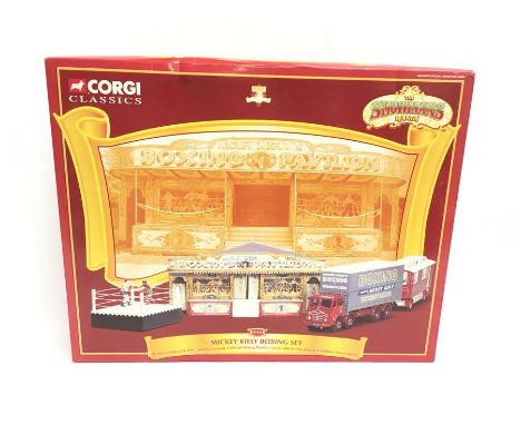 Corgi Classics The Showman's Range #31012 Mickey Kiely Boxing Set containing Foden FG Pole Truck and Caravan with Pavilion Fa