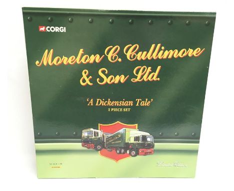 Corgi 1/50 scale CC99154 Moreton & Cullimore & Son Ltd. 'A Dickensian Tale' Set comprising ERF ECS Curtainside, ERF EC Series