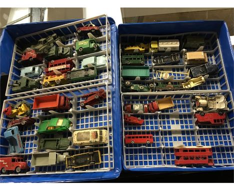 A collection of mainly Matchbox 1-75 models including early examples (F-G+) and 2 x Lone Star models (G) in a Hot Wheels carr