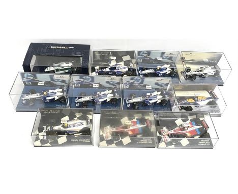 11 x Minichamps 1/43 scale Williams F1 Team models: #436 820699; #80420150626; #80420017594; 2 x #80420150627; #430990006 (bo