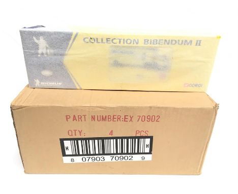 Trade box of 4 x Corgi Collection Bibendum II EX70902 Renault JL Avec Remorque Fruehauf - Michelin. M and boxed in tissue wra