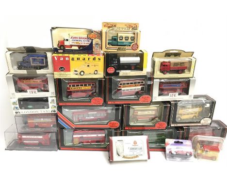 Ten EFE 1/76 scale buses, VG-M and boxed. Together with a selection of diecast models, F-VG mostly boxed. (22)