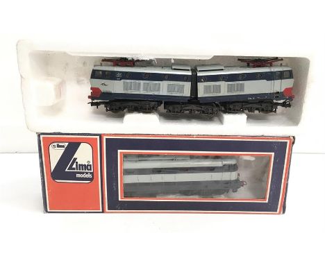 LIMA 2 x FS 2 Tone Blue O/H Electric Locomotives - L2103 # E656.519 -missing 3 x push in Buffers and would benefit from clean