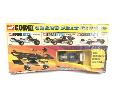 Corgi Toys Grand Prix Gift Set No.30, comprising kit versions 1500 Surtees TS9, 1504 John Player Special Lotus, 1501 Yardley 