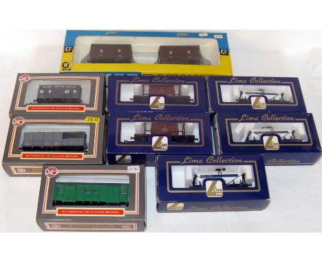 LIMA/DAPOL/GRAHAM FARISH - 10 x Goods Wagons - Lima 3 x 305703 UD 3 axle Tankers and 2 305620 BR 20T Brake Vans - Dapol D341 
