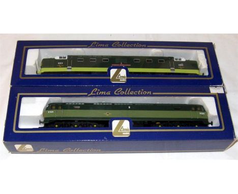 LIMA 2 x BR 2 Tone Green Diesels - L204607 Class 55 Deltic 'Gordon Highlander' and 204904 Class 47 # D1524 - both Near Mint i