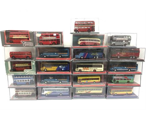 Quantity of Corgi Original Omnibus and Bus Operators in Britain models. Appear overall VG-M and boxed (wear/ cracks to some b