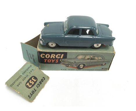 Corgi Toys 352 RAF Staff Car Standard Vanguard. G/VG in F box with one end flap unattached but present. 