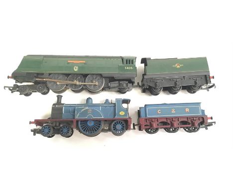 TRIANG 2 x Locomotives - R553/554 CR Blue Caledonian Single 4-2-2 and R356/38S BR Green unrebuilt Battle of Britain 'Winston 