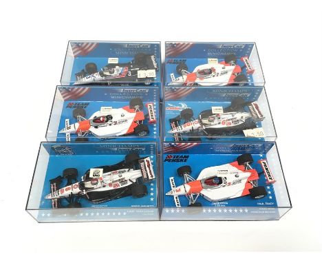 Six Minichamps 1/43 scale IndyCar Collection models. Appear M and boxed. 