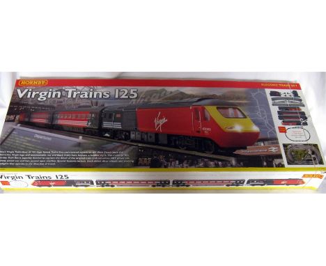 HORNBY R1023 Virgin Trains 125 Ready to Run Train Set comprising Class 43 HST Power (serviced 6/2017) and Dummy Cars, 2 Open 