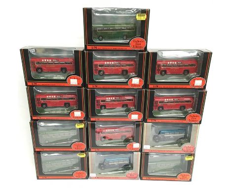 13 x EFE 1/76 scale diecast buses, mostly London Transport. M and boxed. 