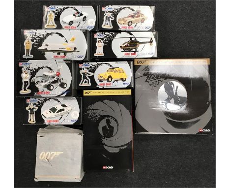 Seven Corgi James Bond Collection 007 models: #65201; #65501; #65101; #65001; #65401; #65301; #04201. Together with three Cor