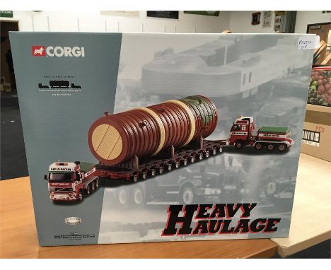 Corgi 1/50 scale Heavy Haulage CC12403 Heanor Haulage set comprising Volvo FH 4 Axle Ballasted Tractor x 2, Nicholas Bogies &