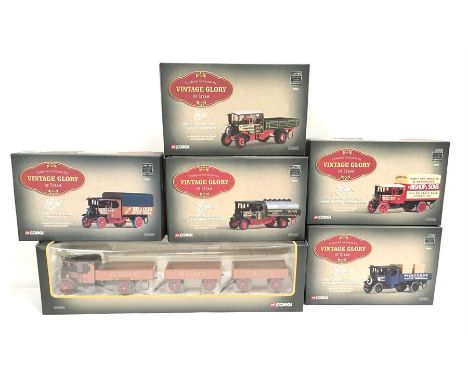 Six Corgi Vintage Glory of Steam 1/50 scale Foden models: CC20205; #80202; #80203; #80205; #80204; #80201. Appear M and boxed