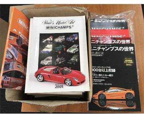 Quantity of Minichamps diecast model catalogues. (39)