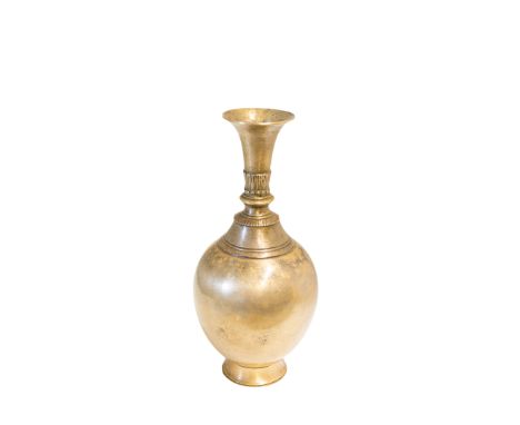 BRONZE BALUSTER VASE, SOUTH EAST ASIAN, 19TH CENTURY, 29cm high