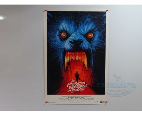 AMERICAN WEREWOLF IN LONDON (1981) - A limited edition hand numbered screen print by Gabz - regular edition numbered 7 of 250