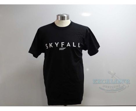 JAMES BOND - SKYFALL (2012) -  (1 in lot) Film / Production Crew Issued Clothing: A Second Unit black short sleeve 'L' t-shir