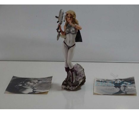 BARBARELLA (1968) - A unique handmade model of Barbarella attached to a crystal by John Pilkington - together with 2 x film s