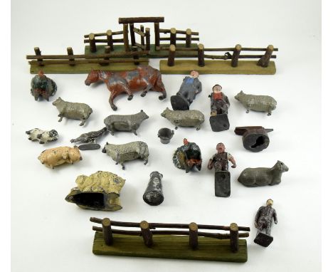 A selection of vintage Britains lead toys