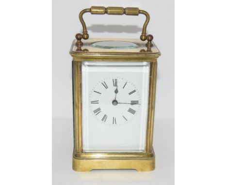 Brass carriage clock working order no key 