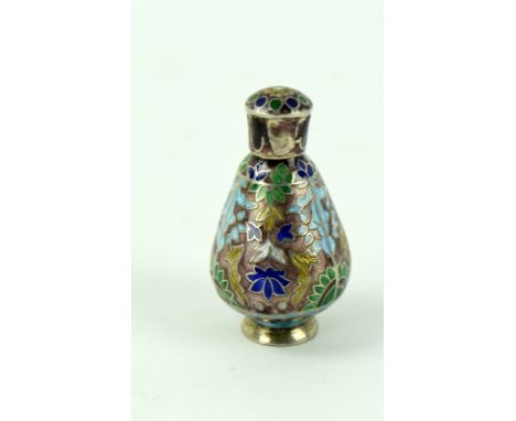 An enamel set Persian style perfume bottle