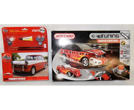 Vintage Meccano and Airfix kit of a Triumph Herald