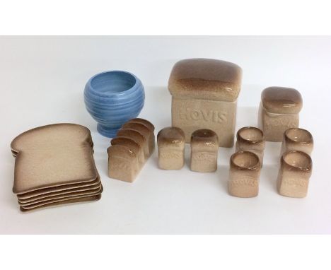 A box of Carltonware Hovis and a vase