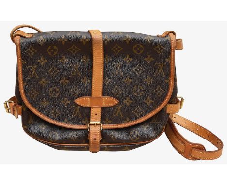 A Louis Vuitton double sided satchel bagwith classic monogram, satchel clasp to each side and single popper 57 cm width Condi