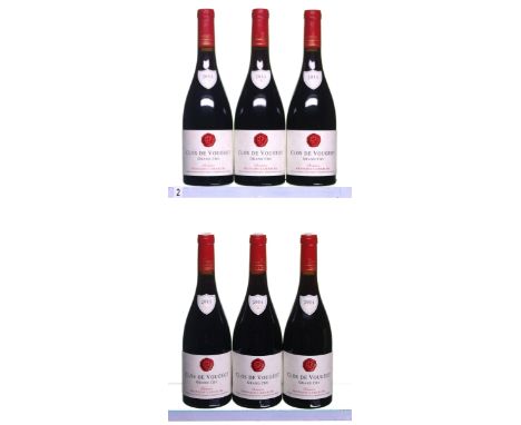 10 bottles Clos de Vougeot Grand Cru 2014 Cote de Nuits. Domaine Francois Lamarche In original six-bottle wooden cases This l