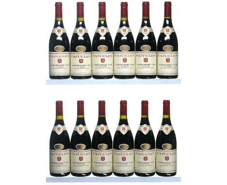 12 bottles Vosne-Romanee 1er Cru Les Chaumes 1996 Cote de Nuits. Domaine Faiveley In original carton This lot is offered in b