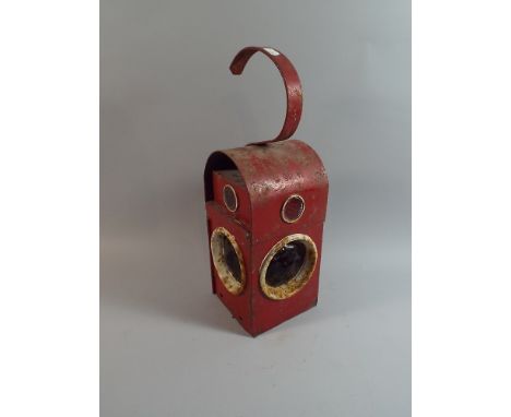 A Vintage Road Lamp, 42 cm High