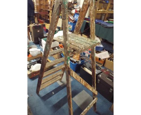 A Vintage Five Step Step Ladder 