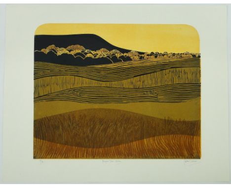 Robert Tavener,
colour screen print, "Ploughed Fields - Autumn," no. 3/30, unframed, s 22" x 30".