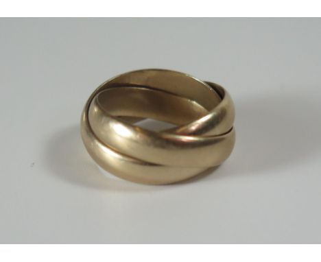 A 9ct Gold 'Russian' Ring, size E, 5.6g 