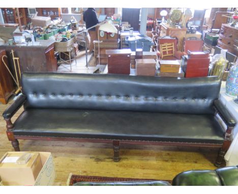 A Large Billiard Room Sofa, 273cm 