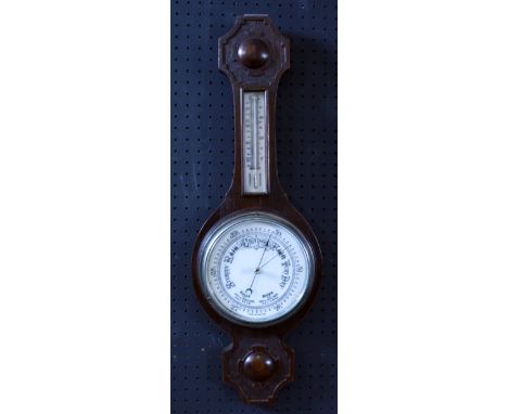 An Oak Cased Banjo Barometer 