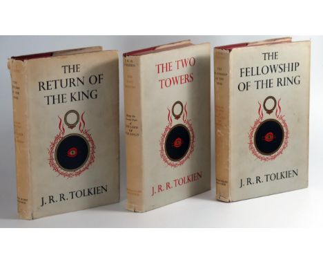 J.R.R. Tolkien _ The Lord of the Rings, First Edition, a complete set of three volumes published by George Allen &amp; Unwin 