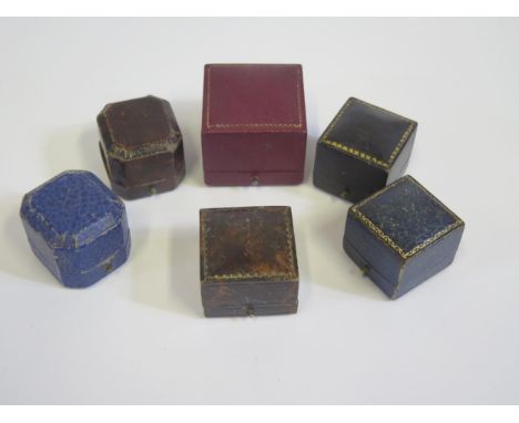 Six Vintage Ring Boxes including one Garrard 